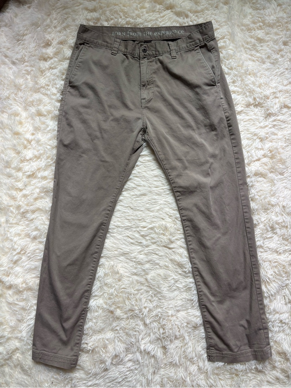 prAna Born From The Experience Khaki Pants Men’s Size 36 Organic Cotton